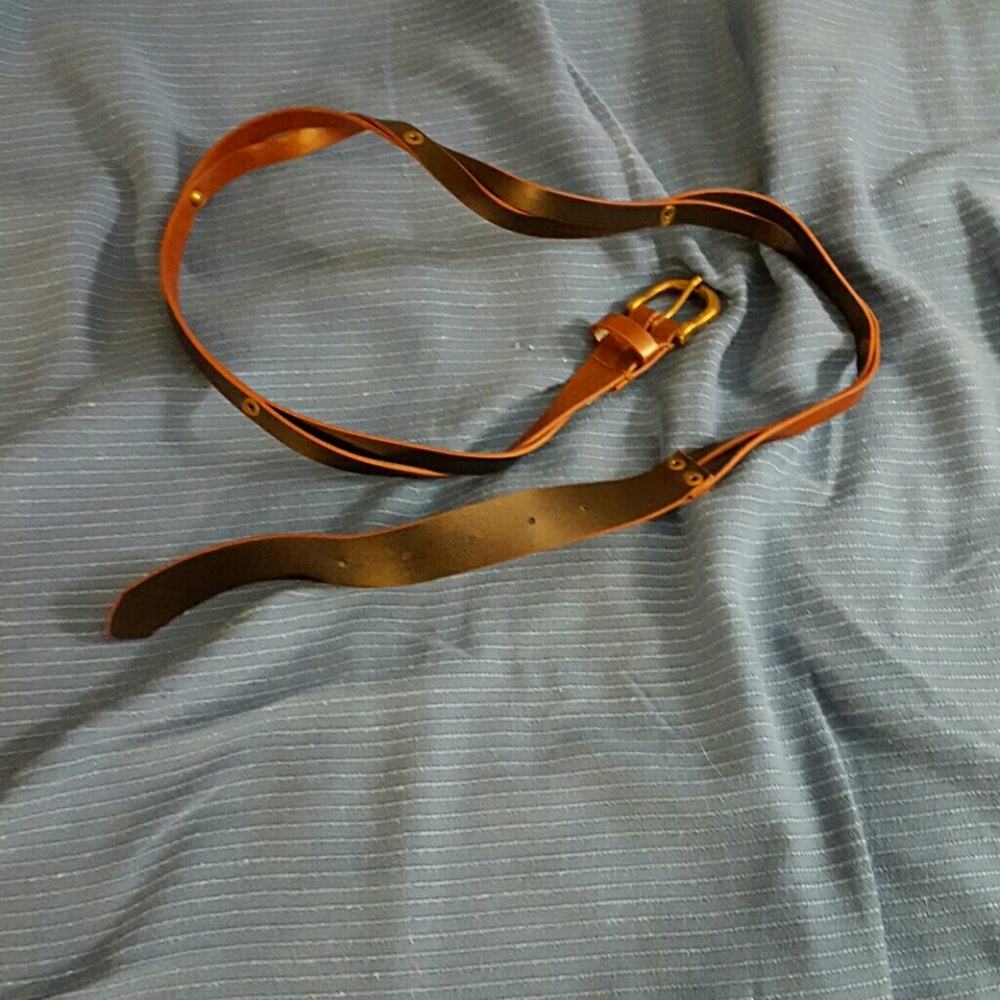 Brown leather belt